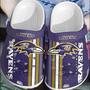 Nfl Baltimore Ravens Football Crocs Shoes Crocband Comfortable Clogs For Men Women