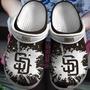 Padres White-Black Clog Shoesshoes