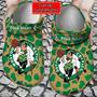 Personalized Basketball Boston Celtics Cow Animal Print Crocband Crocs Shoes