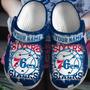 Philadelphia 76Ers Nba Basketball Sport Crocs Crocband Clogs Shoes