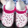 Pink White Snoopy Pattern Clogs Shoes