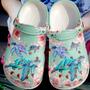 Sea Turtles With Roses Shoes - Beautiful Ocean Flower Clogs