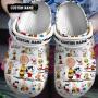 Snoopy Peanuts Cartoon Crocs Crocband Clogs Shoes Custom Name For Men Women And Kids