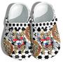 Soccor Mom Twinkle Croc Shoes Leopar Style - Football Mom Leopard Shoes Gift Women Grandma