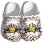 Softball Mom Leopard Skin Shoes For Girl Mom Grandma - Baseball Softball Mom Shoes Croc Clogs