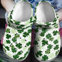 St Patricks Day Irish Shamrocks Pattern Clogband Shoes