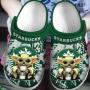 Starbucks Star Wars Baby Yoda Crocs Crocband Shoes Comfortable Clogs For Men Women