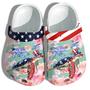 Turtle Flower 4Th Of July Shoes Gift Women - Baby Sea Turtle Cherry Blossom America Flag Shoes Birthday Gift