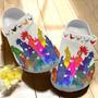 Water Color Rooster Chicken Shoes Clogs Gifts For Children Niece Nephew