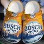 Yellow Busch Light Beer Crocband Clog Shoes