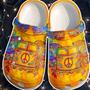 Yellow Car Hippie Shoes Clogs Men Women - Peace Bus Custom Shoes Clogs Gifts For Son Daughter