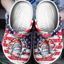 American Flag And Budweiser Rubber Clog Shoes Comfy Footwear