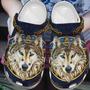 Ancient Royal Golden Wolf Classic A124 Gift For Lover Rubber Clog Shoes Comfy Footwear