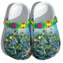 Autism Awareness Day Family Turtle Autism Puzzle Pieces Crocband Clog Shoes