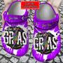 Carnival - Personalized Mardi Gras Leopard Lightning Clog Shoes For Men And Women