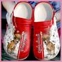 Chihuahua Love Red Rubber Clog Shoes Comfy Footwear