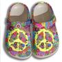 Floral Hippie Sign Shoes For Women - Flower Custom Shoes Gifts For Son Daughter