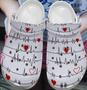 Free Heartbeat Shoes For Nurse Doctor - Red Heart Clogs