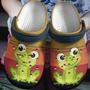 Frog Colors Gift For Lover Rubber Clog Shoes Comfy Footwear
