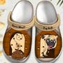 Guess What Pug Butt Funny Dog Gift For Lover Rubber Clog Shoes Comfy Footwear