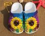 Hippie - Sunflower Hippie Pattern Girl Classic Style Birthday Clog Shoes For Men And Women
