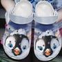 I Love Penguin Style Rubber Clog Shoes Comfy Footwear