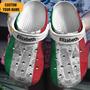 Italia Flag Gift For Fan Classic Water Rubber Clog Shoes Comfy Footwear