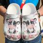 Lovely Cow Floral 102 Gift For Lover Rubber Clog Shoes Comfy Footwear