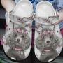 My Floral Poodle Peach Blossom Gift For Lover Rubber Clog Shoes Comfy Footwear