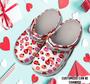 Personalized Valentine Lips Kiss Clog Shoes For Men And Women
