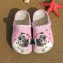 Pink Pug Funny Rubber Clog Shoes Comfy Footwear