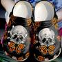 Skull And Monarch 102 Gift For Lover Rubber Clog Shoes Comfy Footwear