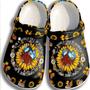 Sunflower Butterfly Hippie Croc Shoes Women - Be A Sunflower Shoes Crocbland Clog Gifts For Mother Day