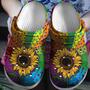 Sunflower Hippie Colorful Outdoor Shoes Custom Shoe Gifts For Girls