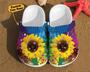 Sunflower Hippie Pattern Girl Classic Style Birthday Clog Shoes Hippie