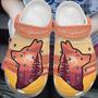 The Wanderer Wolf Lover Gift For Lover Rubber Clog Shoes Comfy Footwear