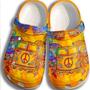 Yellow Car Hippie Shoes Men Women - Peace Bus Custom Shoes Gifts For Son Daughter