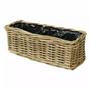 Wicker Planter Boxes – Rattan Rectangular Window Box for Balcony Gardening, Lined Flower and Plant Pot