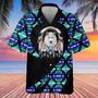 Bold Wolf Graphic Native American Hawaiian Shirt, Native America Shirt, Native American Hawaiian Shirt