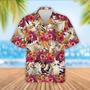 Charolais Cattle Red Hibicus Flowers Hawaiian Shirt, Farm Hawaiian Shirt, Farmer Hawaii