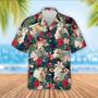 Charolais Cattle Red Tropical Flowers Hawaiian Shirt, Farm Hawaiian Shirt, Farmer Hawaii