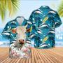 Charolais Funny Hawaiian Shirt, Farm Hawaiian Shirt, Farmer Hawaii