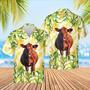 Corn Farm Red Angus All Over Printed Hawaiian Shirt, Farm Hawaiian Shirt, Farmer Hawaii