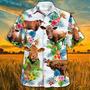 Cow Hawaiian Theme Plants Pineapple All Over Printed Hawaiian Shirt, Farm Hawaiian Shirt, Farmer Hawaii