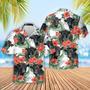 Dexter Cattle Hibucis Flower Pattern Hawaiian Shirt, Farm Hawaiian Shirt, Farmer Hawaii