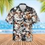 Dexter Cattle Palm Tree Pattern Hawaiian Shirt, Farm Hawaiian Shirt, Farmer Hawaii