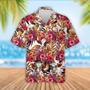 Dexter Cattle Red Hibicus Flowers Hawaiian Shirt, Farm Hawaiian Shirt, Farmer Hawaii