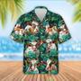 Dexter Cattle Tropical Leaves Hawaiian Shirt, Farm Hawaiian Shirt, Farmer Hawaii