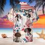 German Shorthaired Pointer Dog United States Flag Hawaiian Flowers All Over Printed Hawaiian Shirt, Farm Hawaiian Shirt, Farmer Hawaii