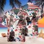 Great Dane Dog United States Flag Hawaiian Flowers All Over Printed Hawaiian Shirt, Farm Hawaiian Shirt, Farmer Hawaii